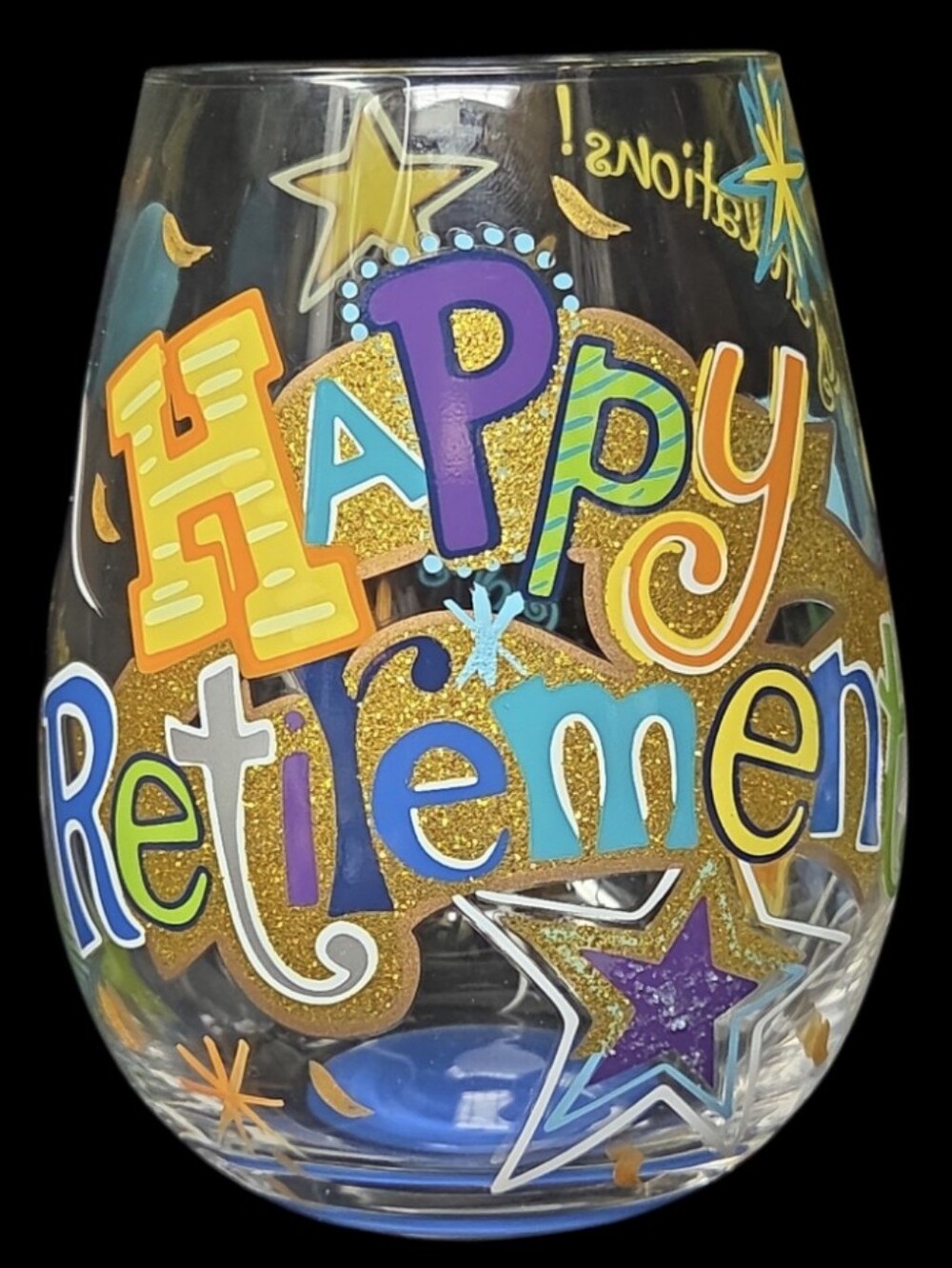 Enesco By Lolita "Happy Retirement" Stemless Wine Glass
